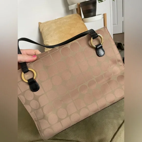 Kate Spade Small Tote Shoulder Bag in Gold and Black with Classic Print - Picture 8 of 14